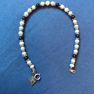 Pi Beta Phi wine and pearl bracelet